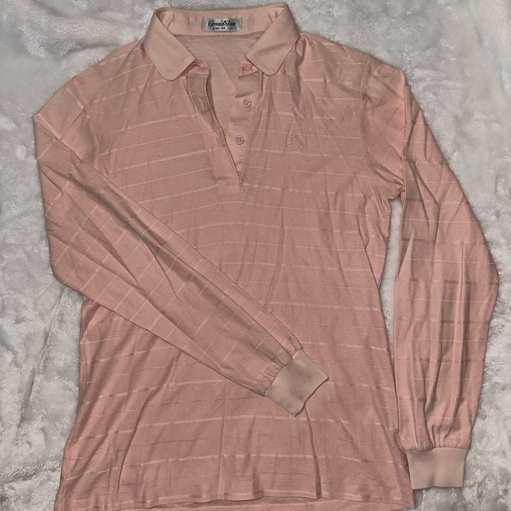 Grand Slam Peach Long Sleeve Polo